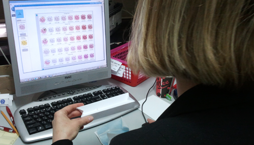 Inspecting a diamond's color at the GWLAB laboratory